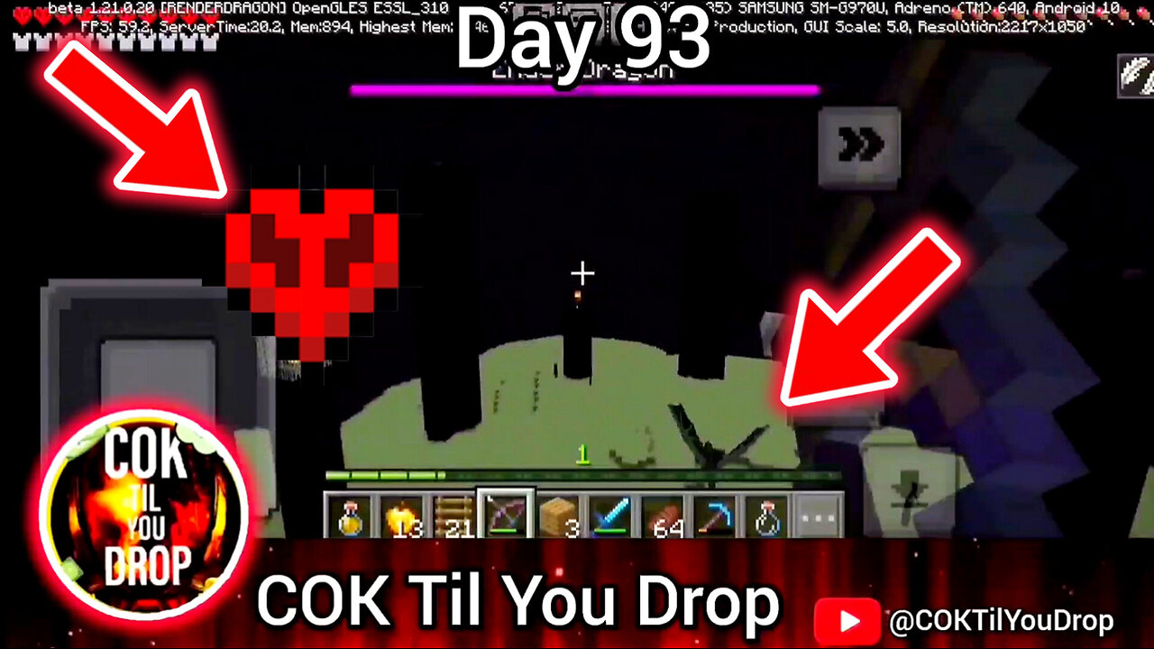 Part Of Days On Official Bedrock Hardcore Minecraft On A Mobile