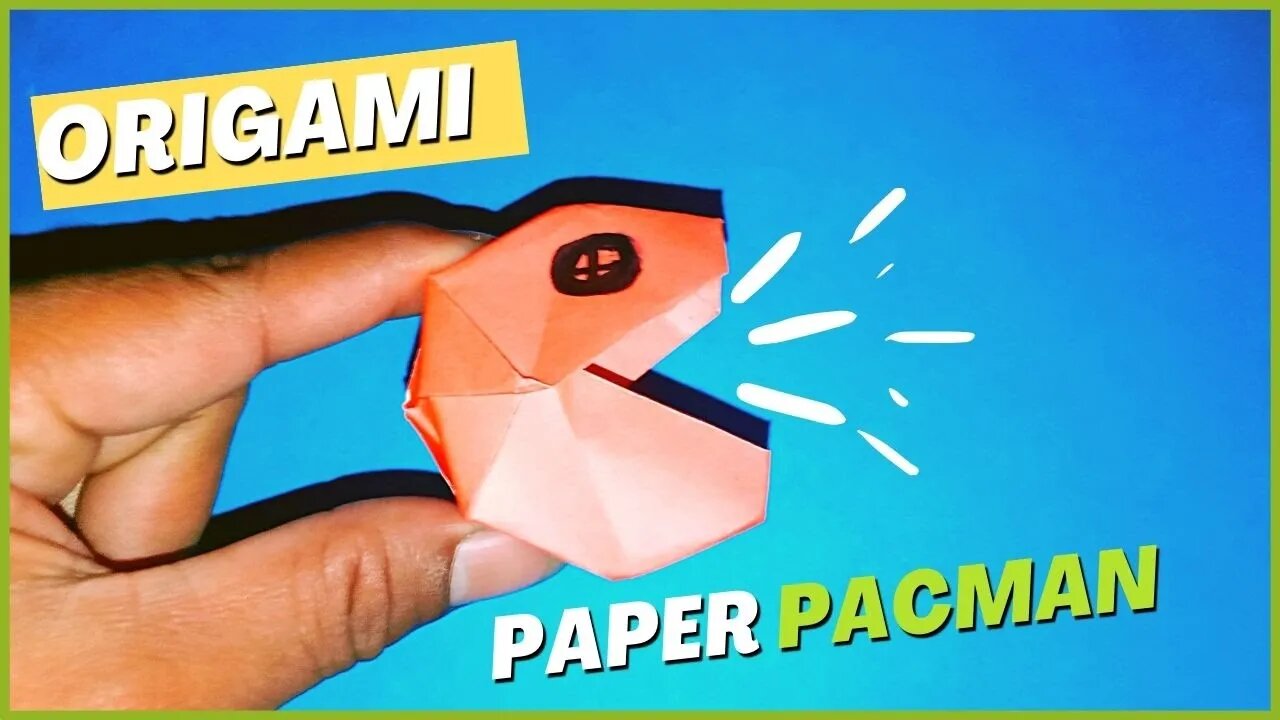 Diy Origami Paper Crafts How To Make Pacman Paper Pacman