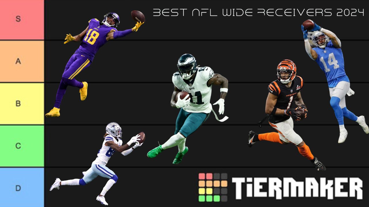 Ranking The Best NFL Wide Receivers Tier List 2024 NFL Tiermaker