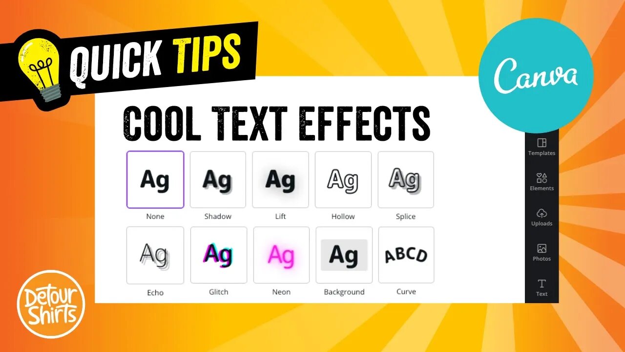 Canva Quick Tips Easy Text Effects Tutorial For T Shirt Design