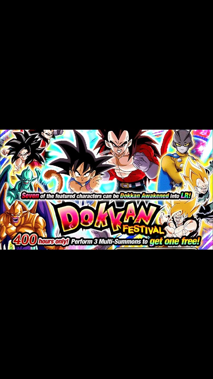 DOKKAN BATTLE 8TH ANNIVERSARY SUMMONS LR SSJ4 VEGETA AND GOKU SUMMONS