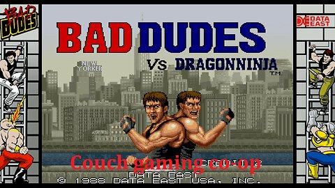 Couch gaming 2 player Bad Dudes (arcade)