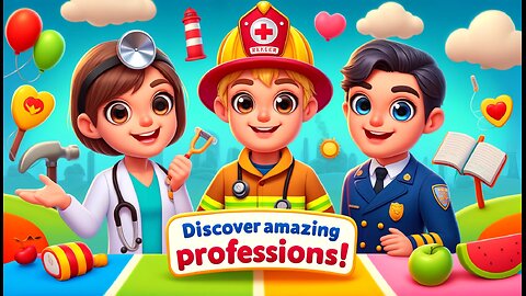 🌟 Discover Amazing Professions with Us! | Fun Learning for Kids 🎓🚒🏥