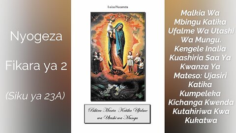 Fikara Ya 2 (Siku ya 23A) - Kengele Inalia Kuashiria Saa Ya Kwanza Ya Mateso.... Kukatwa