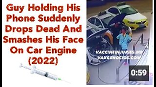 Guy Holding His Phone Suddenly Drops Dead And Smashes His Face On Car Engine 💉(2022)