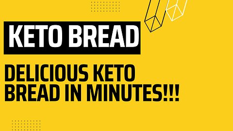 DELICIOUS KETO BREAD IN MINUTES!!!