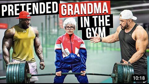 CRAZY GRANDMOTHER shocks PEOPLE in the gym Prank #1 _ Aesthetics in Public