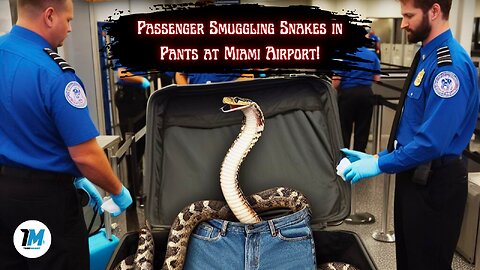 Caught on Camera: Passenger Smuggling Snakes in Pants at Miami Airport!