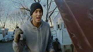 8 Mile "Cause I live at home in a trailer, mom I'm coming home to you"