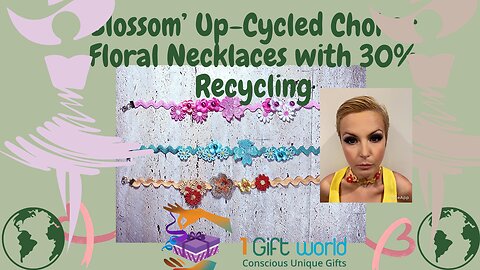 --‘‘Blossom’ Up-Cycled Choker Floral Necklaces with 30% Recycling #RecycledNecklace #shorts