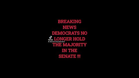Breaking News : Democrats no longer holds the majority in the State Senate ....