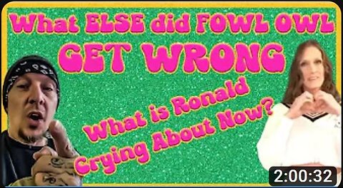 4-2-2024 Sham "What Else Did Fowl Owl Get Wrong and What Is Ronald Crying About Now" w/ live chat