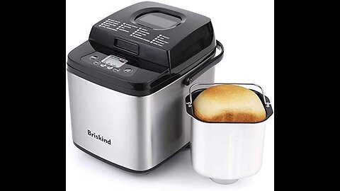 Briskind 19-in-1 Compact Bread Maker Machine, 1.5 lb 1 lb Loaf Small Breadmaker with Carrying...