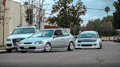 Best of Hondas Rolling to DOGHOUSE Cars & Coffee! (I almost got run over)