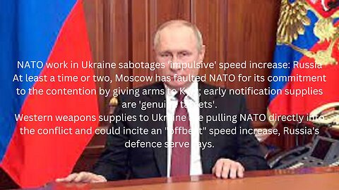 NATO work in Ukraine sabotages 'impulsive' speed increase - NEWS TIME 9