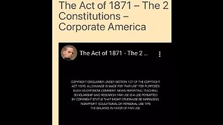The act of 1871. Two constitutions