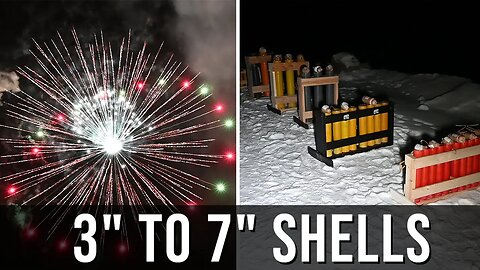 Lighting BEAUTIFUL 3" 4" 5" 6" 7" firework display shells by hand