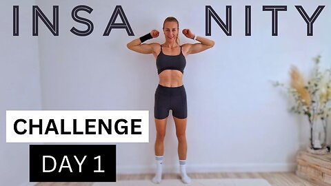 INSANITY CHALLENGE (Plyometric Cardio Circut) FULL BODY Challenge Exercises, DAY 1, Sporty Kassia