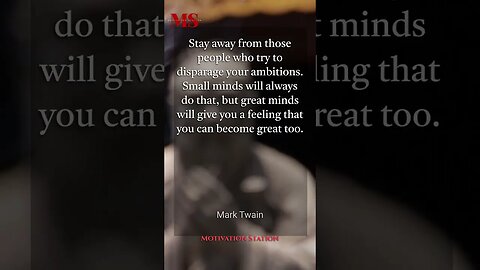Great Minds Will Give You a Feeling That You Can Become Great Too - Mark Twain #shorts #quote #stoic