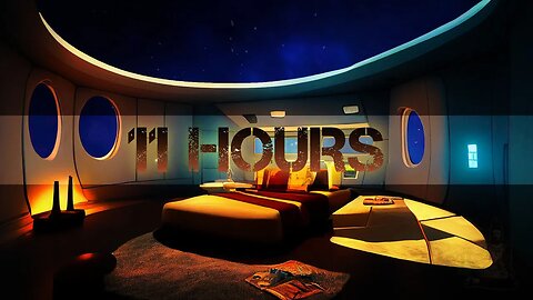 Corridors, Crew Quarters & Observation Lounge | 11 HOURS | Spaceship Ambience WARP Engine Sound