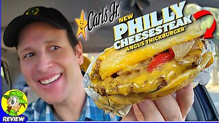 Carl's Jr.® PHILLY CHEESESTEAK ANGUS THICKBURGER™ Review ⭐🧀🥩🍔 ⎮ Peep THIS Out! 🕵️‍♂️