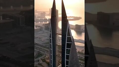 The Bahrain World Trade Center is the hallmark of a small but very rich oil state.