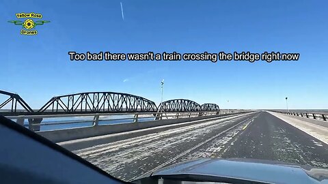 Crossing the Lake Armistad Reservoir Bridge Near Del Rio Texas