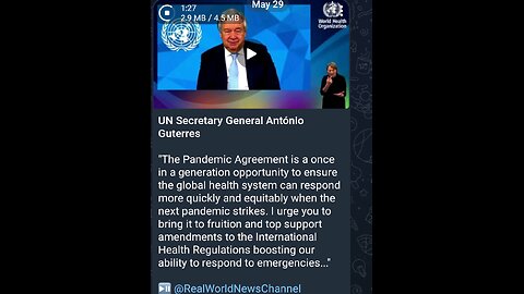 News Shorts: Antonio Guterres and the Health Agreement