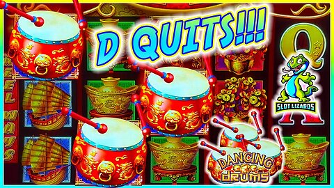 D QUITS PLAYING DRUMS!!! BIG WIN! Dancing Drums Slot