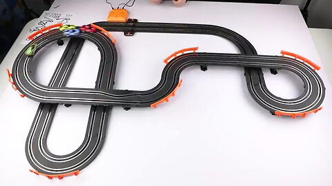 Wupuaait Slot Car Race Track Sets with 4 High-Speed Slot Cars, Battery or Electric Car Track,