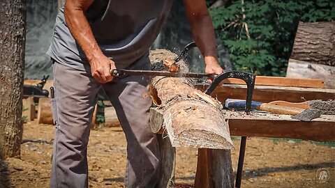 INSTALLING SLAB WOOD TRIM FOR THE TIMBER FRAME CABIN | OFF GRID | WILDERNESS LIFESTYLE