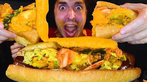 CHEESY SPAM EGG AND KIMCHI HUGE BREAKFAST SANDWICH * ASMR MUKBANG NO TALKING * NOMNOMSAMMIEBOY