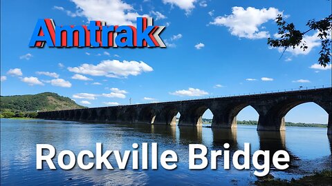 Amtrak over the Rockville Bridge and a PRR caboose
