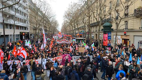 Manifestation contre la réforme des retraites à Paris le 11/02/2023 - Vidéo 4