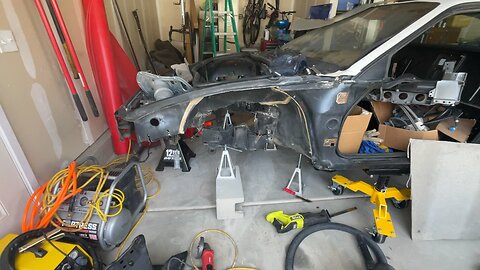 LFX Fiero - Fitting The Corvette Frame Piece