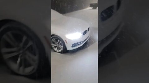 white on white #snow and #car #bmw
