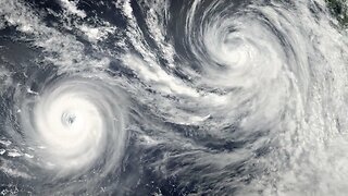 double hurricane storm tornado top view elements of this video furnished by nasa an SBV 339026113 HD