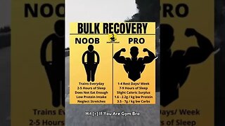 ARE YOU A BULK RECOVERY NOOB?? #motivation