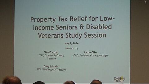 Property Tax Relief for Low-Income Seniors & Disabled Veterans S.S. - Olathe, KS, 5-2-2024