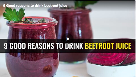 Learn about nine good reasons to drink beetroot juice