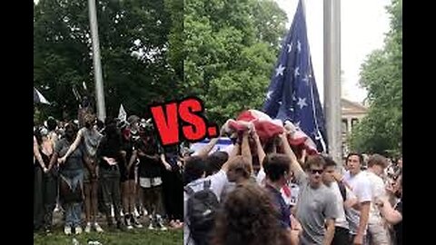 Flag Down, Flag Up: Brave Fraternity Bros. PROTECT US Flag!