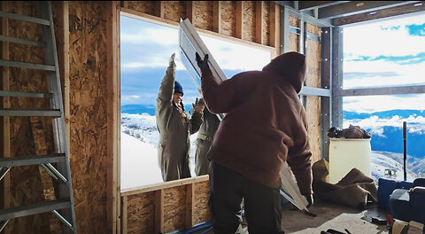 Installing Picture Windows in an Off-Grid Cabin: A couples Dream View of the Mountains