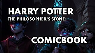 Harry Potter and the Philosopher's Stone as Fantasy Comicbook (AI generated)