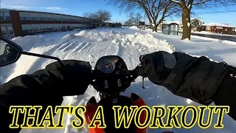 Drifting And Getting Stuck In The Snow On The Honda Navi Motorcycle