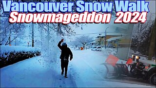 Vancouver Snow Walk During The First Vancouver Snowstorm In 2024 : Snowmageddon January 17 2024 ❄️🇨🇦