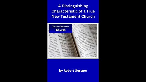 NT Church - by Robert Gessner, There is no division between clergy and laity.