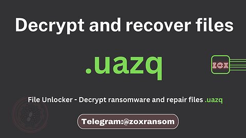 how to decrypt files and repair Ransomware files .uazq - Djvu ransomware family