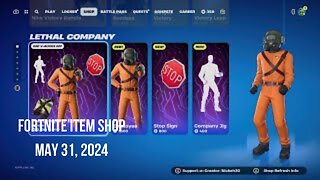 Fortnite Item Shop|May 31, 2024(*New* Lethal Company Bundle & Smooth Slide)