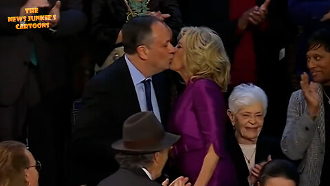 What? "Doctor" Jill kisses Kamala' husband on the lips ahead of Biden State of the Union.