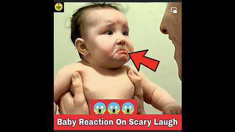 Baby reaction on Father’s SCARY laugh 😘ll cute baby crying 😱